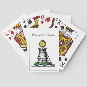 Vintage Heraldic Mediaeval Castle Emblem Crest Playing Cards