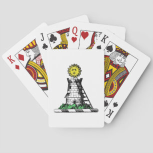 Vintage Heraldic Mediaeval Castle Emblem Crest Playing Cards