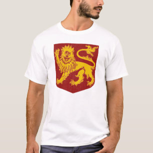 Vintage Heraldic Rampant Lion Design T-Shirt