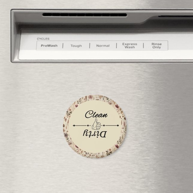 Vintage Herbarium Pressed Flower Dishwasher Magnet (In Situ (Dishwasher))