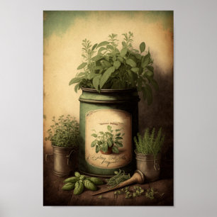 Vintage Herbs Downloadable Wall Art