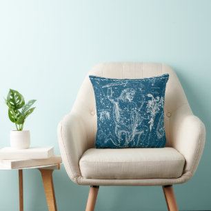 Vintage Hercules Constellation Chart Cushion