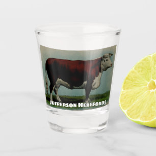 Vintage Hereford Cow Shot Glass