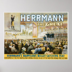Vintage Herermann The Great Magic Poster