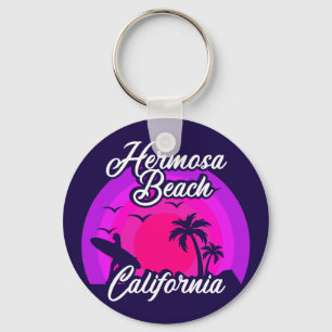 Vintage Hermosa Beach California Key Ring
