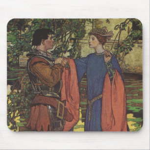 Vintage Hero Prince Knight Shining Armour Princess Mouse Mat