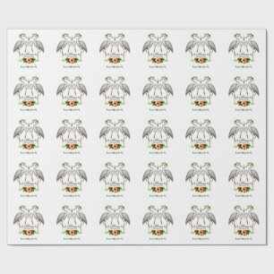 Vintage Heron Badminton Club Personalised Wrapping Paper