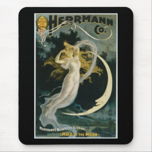 Vintage Herrmann Maid of the Moon Poster Mouse Mat
