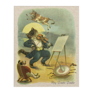 Vintage Hey Diddle Diddle Nursery Rhyme Restored Acrylic Print