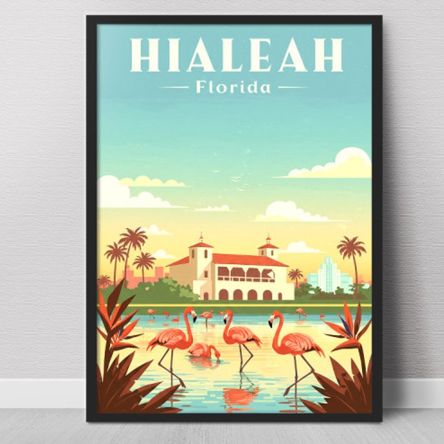 Vintage Hialeah Florida Poster (Creator Uploaded)