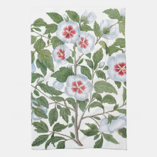 Vintage Hibiscus Flowers by Basilius Besler Tea Towel