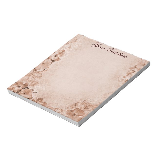 Vintage Hibiscus Notepad (Rotated)