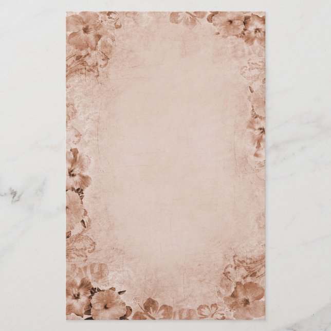 Vintage Hibiscus Stationery (Front)