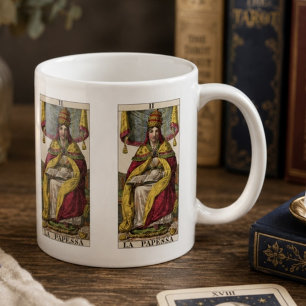 Vintage High Priestess Tarot Mug Antique Tarot