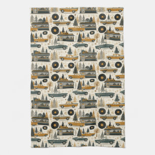Vintage Highway Holiday Kitchen Charm Tea Towel
