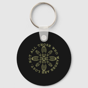 Vintage Hiker Not All Those Who Wander Are Lost Hi Key Ring