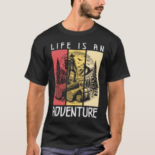 Vintage Hiking Adventure Nature Explorer Mountain T-Shirt