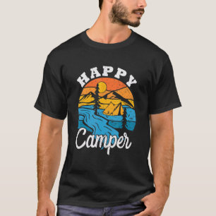 Vintage Hiking Hiker Rv Camping Happy Camper Sum T-Shirt