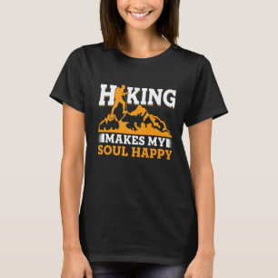 Vintage Hiking Makes My Soul Happy Mountains Hike  T-Shirt