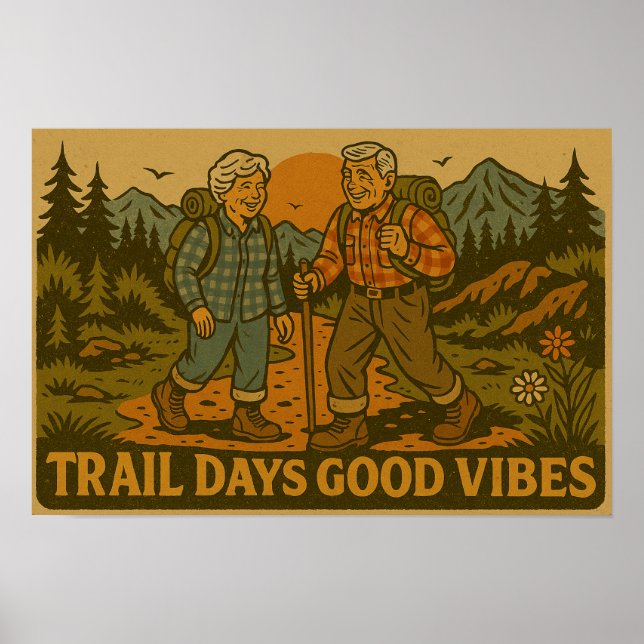  Vintage Hiking & Outdoor Wall Art Poster (Front)