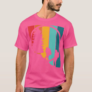 Vintage Hiking Tee Hikers On Rock Retro Sunset Sil