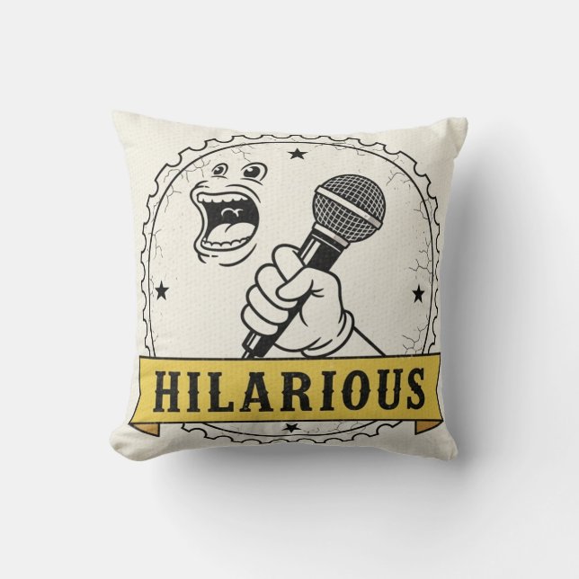 Vintage Hilariou   Comedy Throw PIllow (Front)