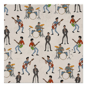 Vintage Hillbill Rockers Poster