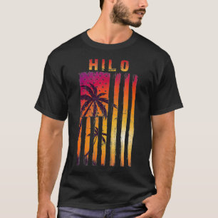 Vintage Hilo, Hawaii Patriotic Flag  T-Shirt
