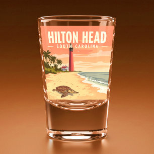 Vintage Hilton Head South Carolina Shot Glass