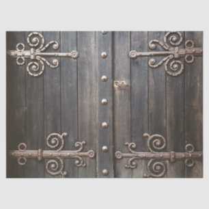 Vintage Hinged Door Decoupage Tissue Paper