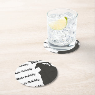 Vintage Hip hop Ghetto Celebrity Street Urban  Round Paper Coaster