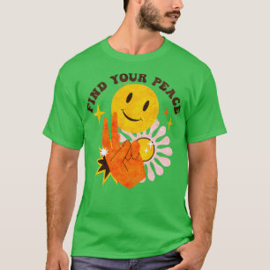 Vintage Hippie Bohemian 70s 60s Find Your Peace T-Shirt