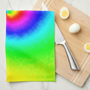 Vintage Hippie Boho Tie Dye Psychedelic Twirl Tea Towel