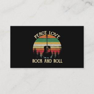 Vintage Hippie Van Flower Bus Peace Love Business Card