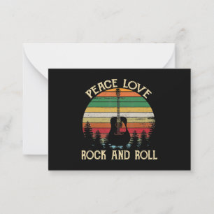 Vintage Hippie Van Flower Bus Peace Love Card