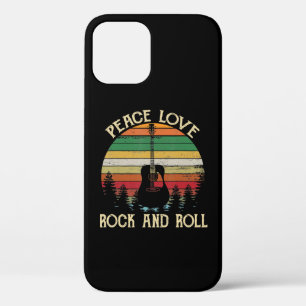 Vintage Hippie Van Flower Bus Peace Love iPhone 12 Case