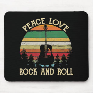 Vintage Hippie Van Flower Bus Peace Love Mouse Mat