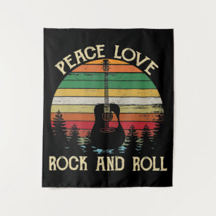 Vintage Hippie Van Flower Bus Peace Love Tapestry