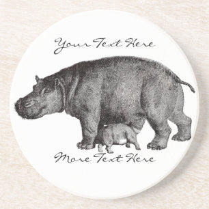 Vintage Hippo Coaster
