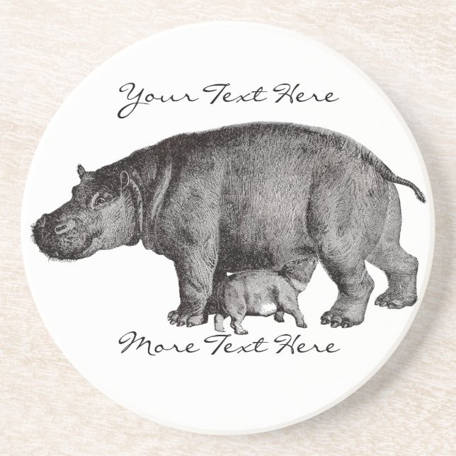 Vintage Hippo Coaster (Front)