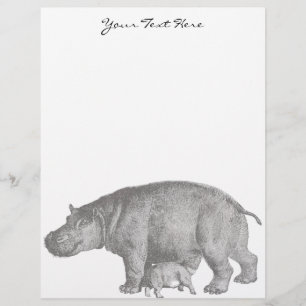 Vintage Hippo Letterhead