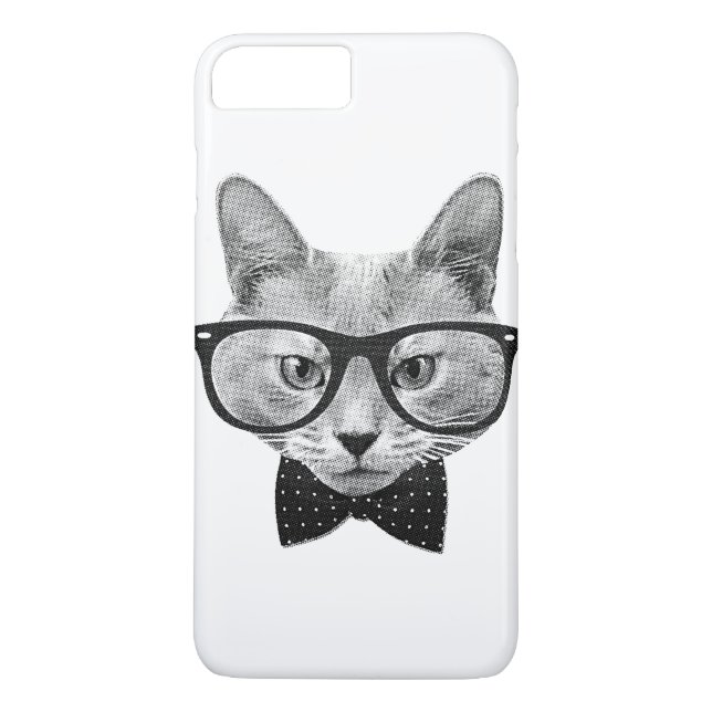 Vintage hipster cat Case-Mate iPhone case (Back)
