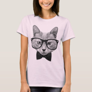 Vintage hipster cat T-Shirt