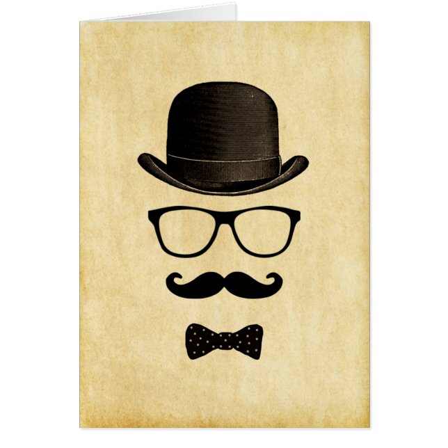 Vintage/Hipster Moustache Man (Front)