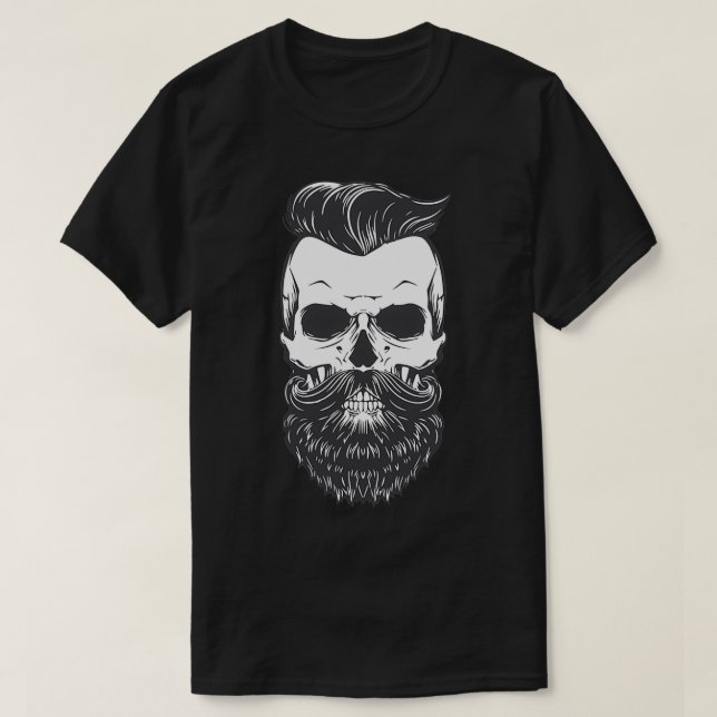 Vintage Hipster Skeleton T-Shirt (Design Front)