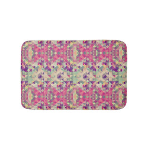Vintage Hipsters Geometric Pattern. Bath Mat