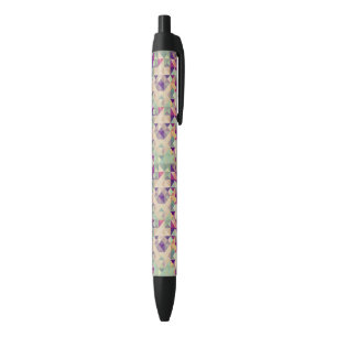 Vintage Hipsters Geometric Pattern. Black Ink Pen