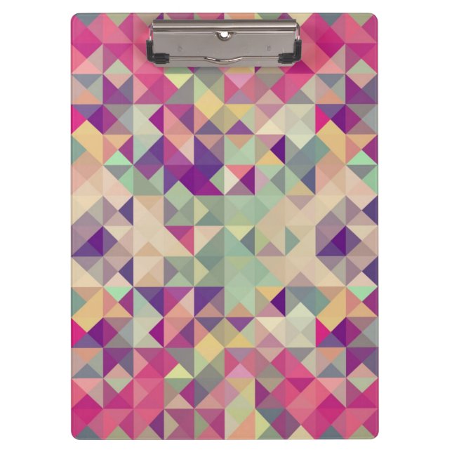 Vintage Hipsters Geometric Pattern. Clipboard (Front)