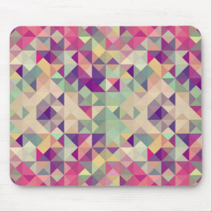 Vintage Hipsters Geometric Pattern. Mouse Mat