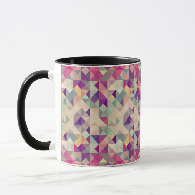 Vintage Hipsters Geometric Pattern. Mug (Left)